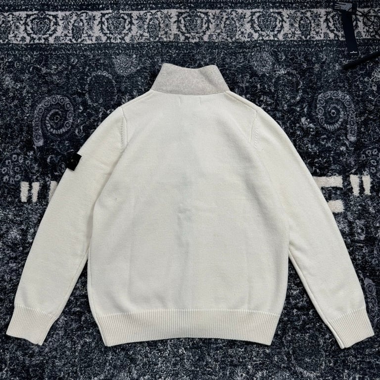 Stone Island 24SS Knitted Cardigan Cream - 16