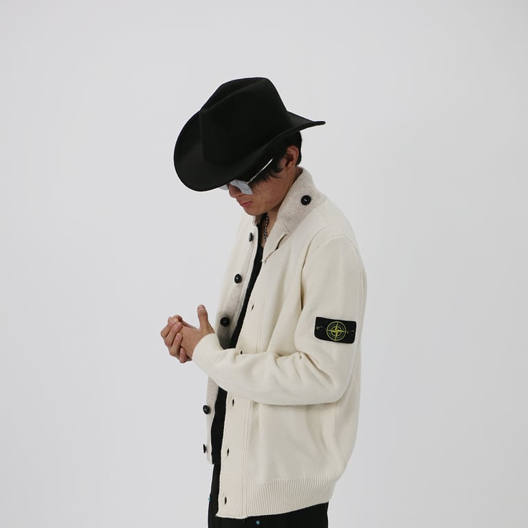Stone Island 24SS Knitted Cardigan Cream - 3