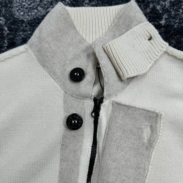 Stone Island 24SS Knitted Cardigan Cream - 23