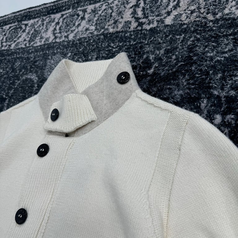 Stone Island 24SS Knitted Cardigan Cream - 25