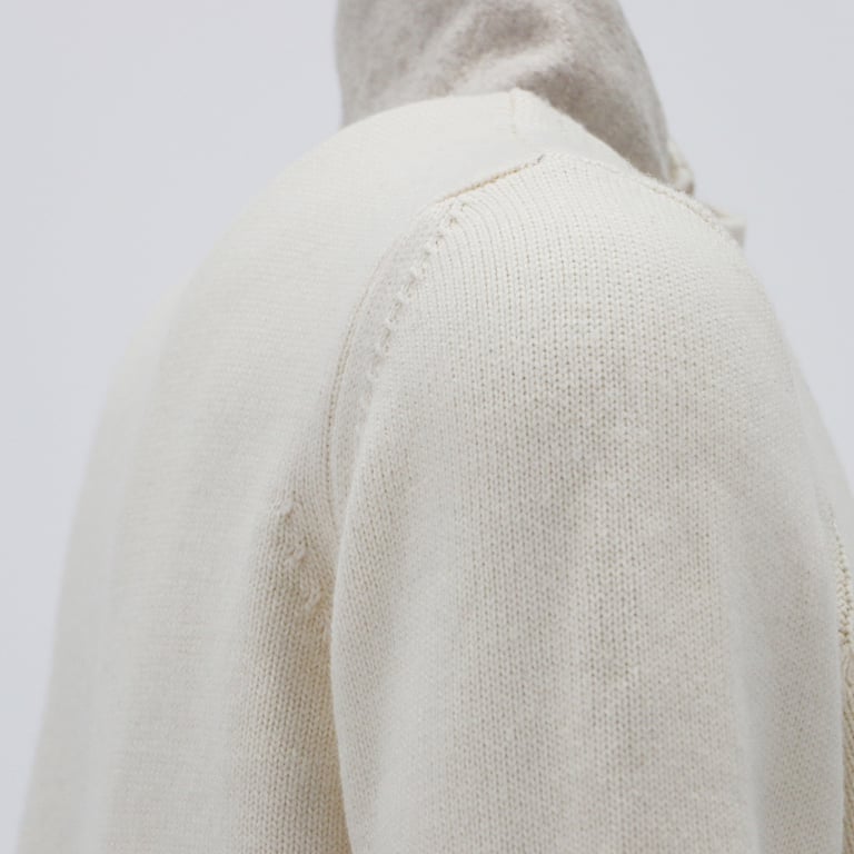 Stone Island 24SS Knitted Cardigan Cream - 6