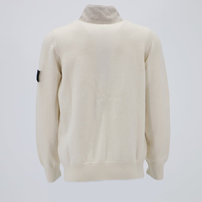 Stone Island 24SS Knitted Cardigan Cream - 7