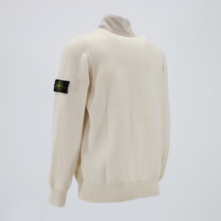 Stone Island 24SS Knitted Cardigan Cream - 8