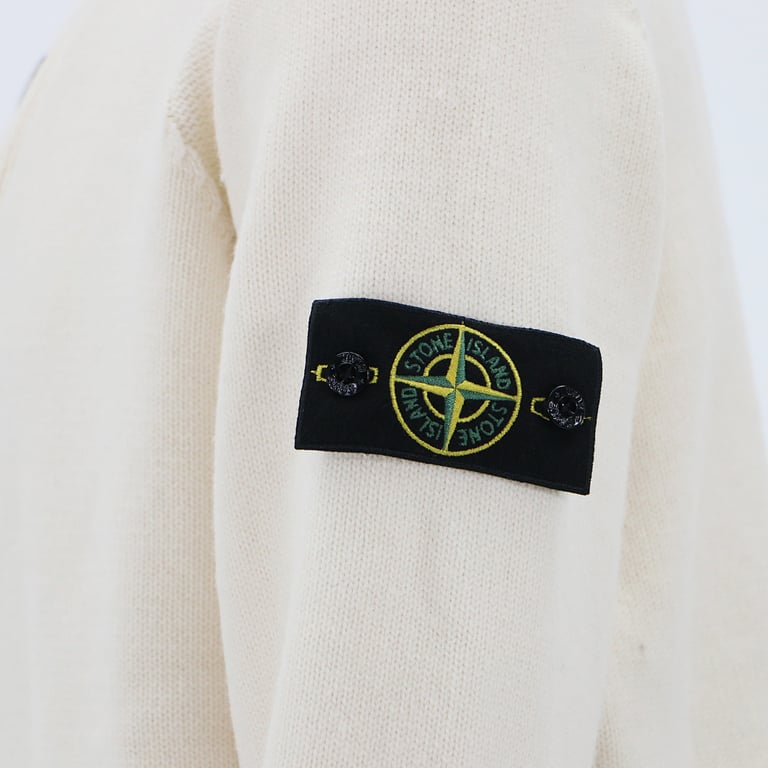 Stone Island 24SS Knitted Cardigan Cream - 9