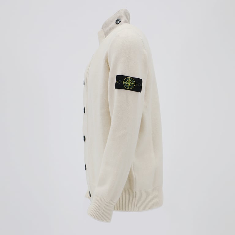 Stone Island 24SS Knitted Cardigan Cream - 10