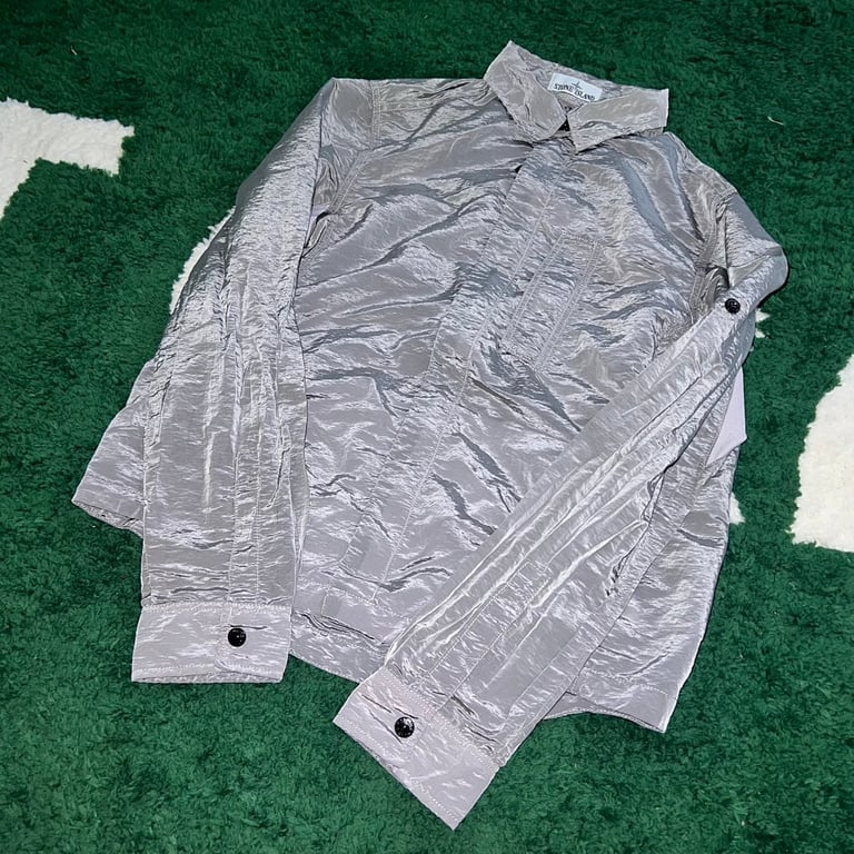 Stone Island 18SS Nylon Metal Overshirt Silver - 2