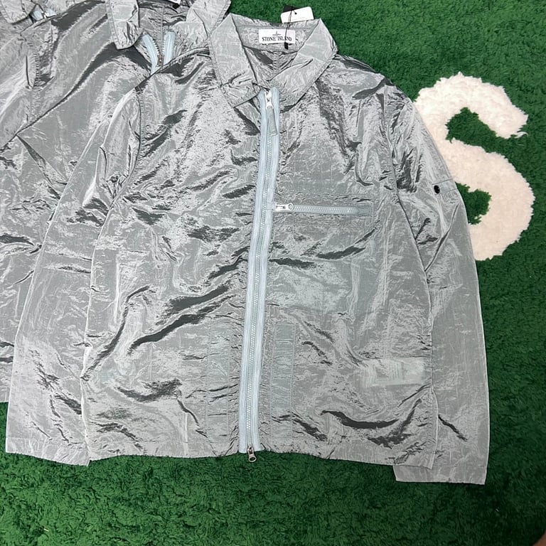 Stone Island 23SS Crinkle Reps Jacket Sky Blue - 23