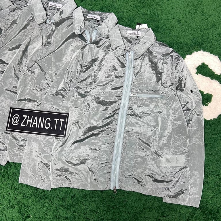 Stone Island 23SS Crinkle Reps Jacket Sky Blue - 24