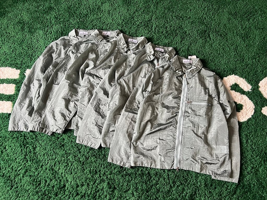 Stone Island 23SS Crinkle Reps Jacket Sky Blue - 31
