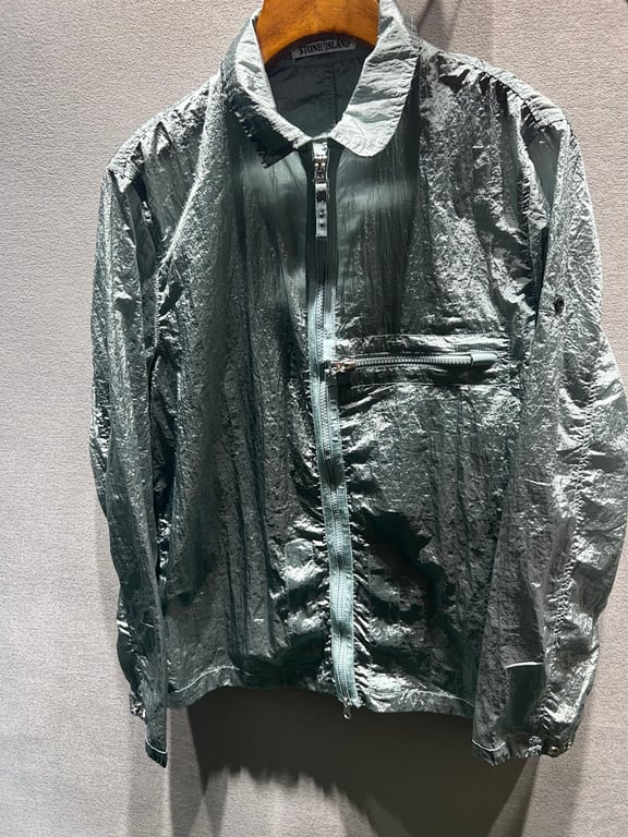 Stone Island 23SS Crinkle Reps Jacket Sky Blue - 32