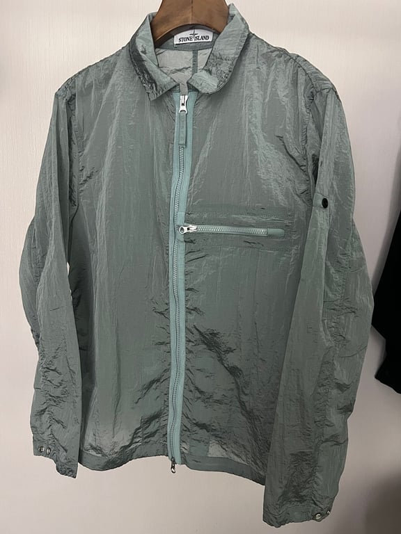 Stone Island 23SS Crinkle Reps Jacket Sky Blue - 35