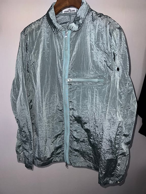 Stone Island 23SS Crinkle Reps Jacket Sky Blue - 36