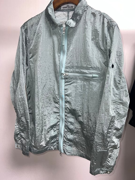 Stone Island 23SS Crinkle Reps Jacket Sky Blue - 37