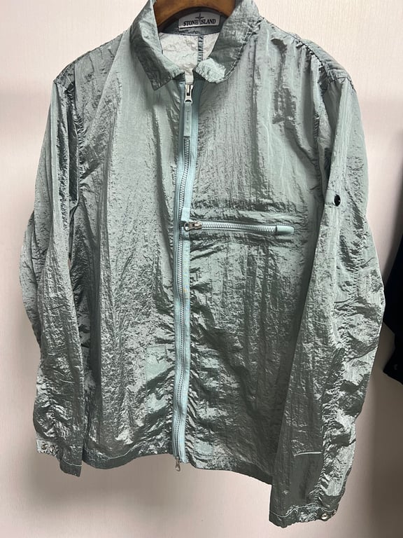 Stone Island 23SS Crinkle Reps Jacket Sky Blue - 38