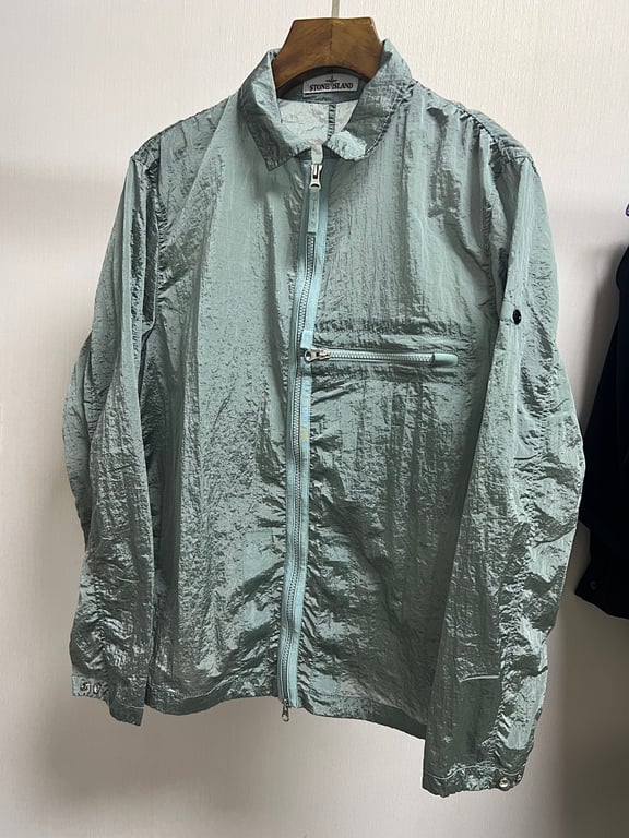 Stone Island 23SS Crinkle Reps Jacket Sky Blue - 39