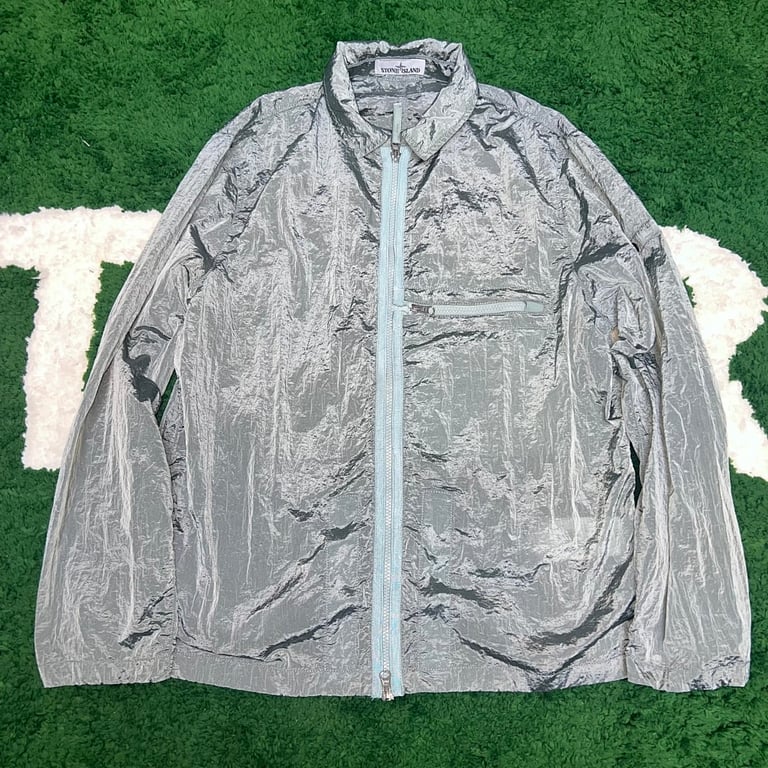 Stone Island 23SS Crinkle Reps Jacket Sky Blue - 74
