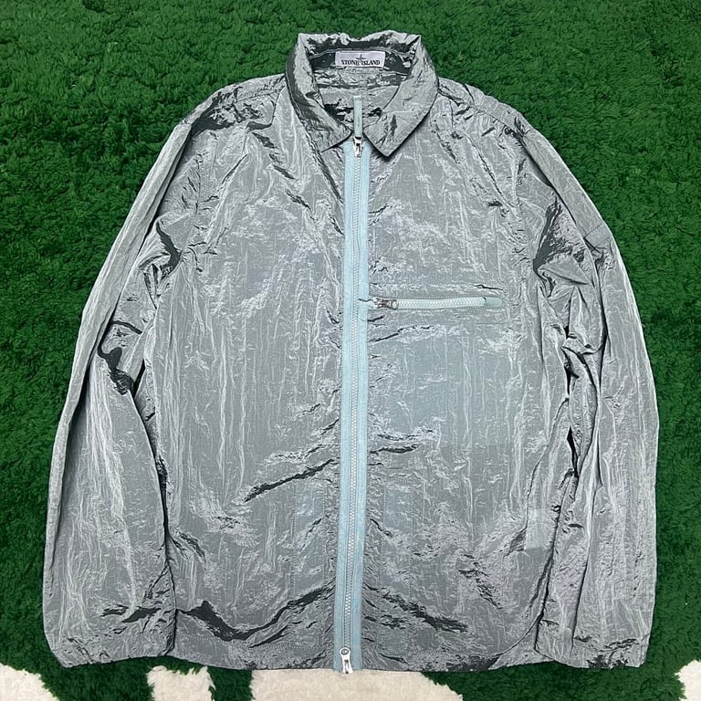 Stone Island 23SS Crinkle Reps Jacket Sky Blue - 75
