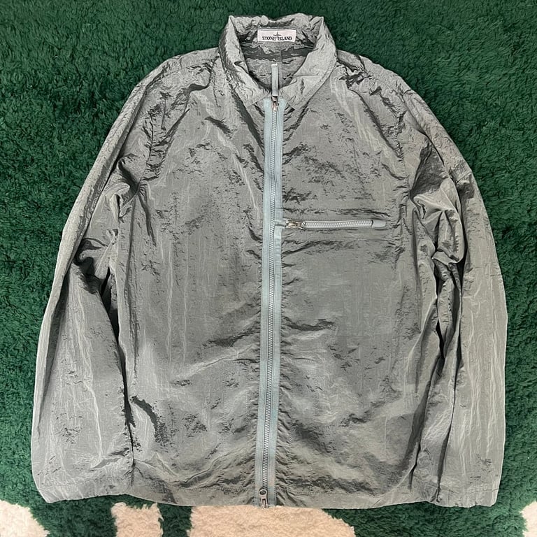 Stone Island 23SS Crinkle Reps Jacket Sky Blue - 76