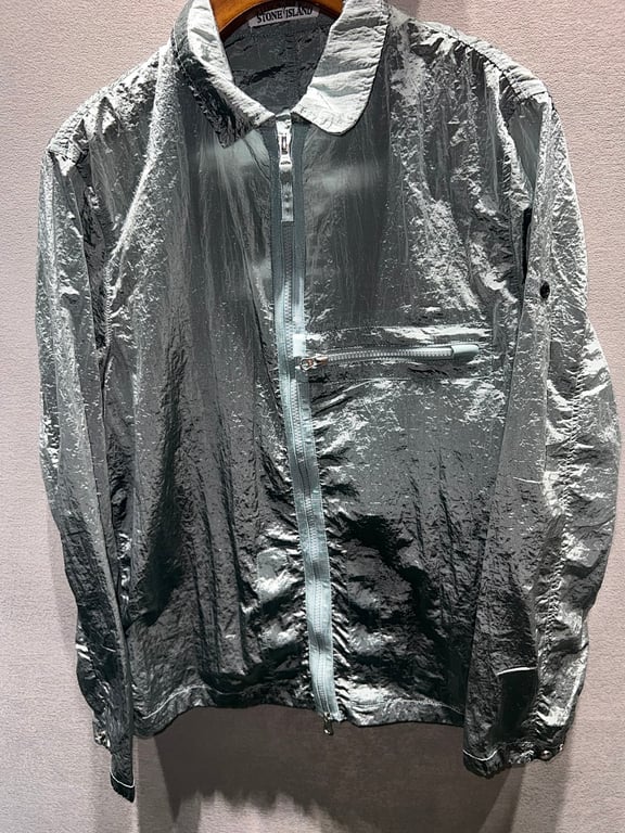Stone Island 23SS Crinkle Reps Jacket Sky Blue - 95