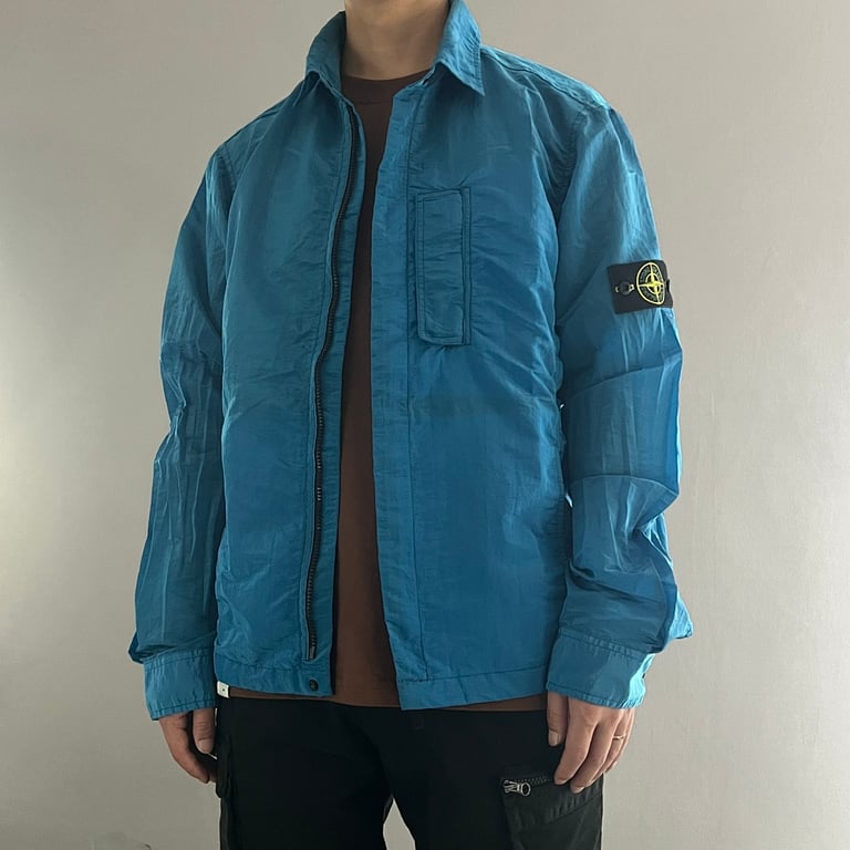 Stone Island 18SS Nylon Metal Overshirt Electric Blue - 11