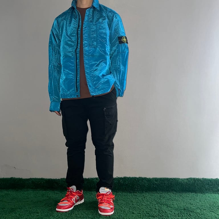 Stone Island 18SS Nylon Metal Overshirt Electric Blue - 10