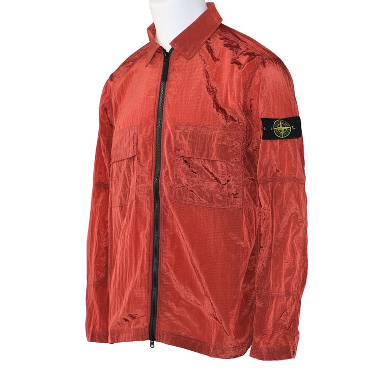Stone Island 19SS Nylon Metal Overshirt Rust Red - 3