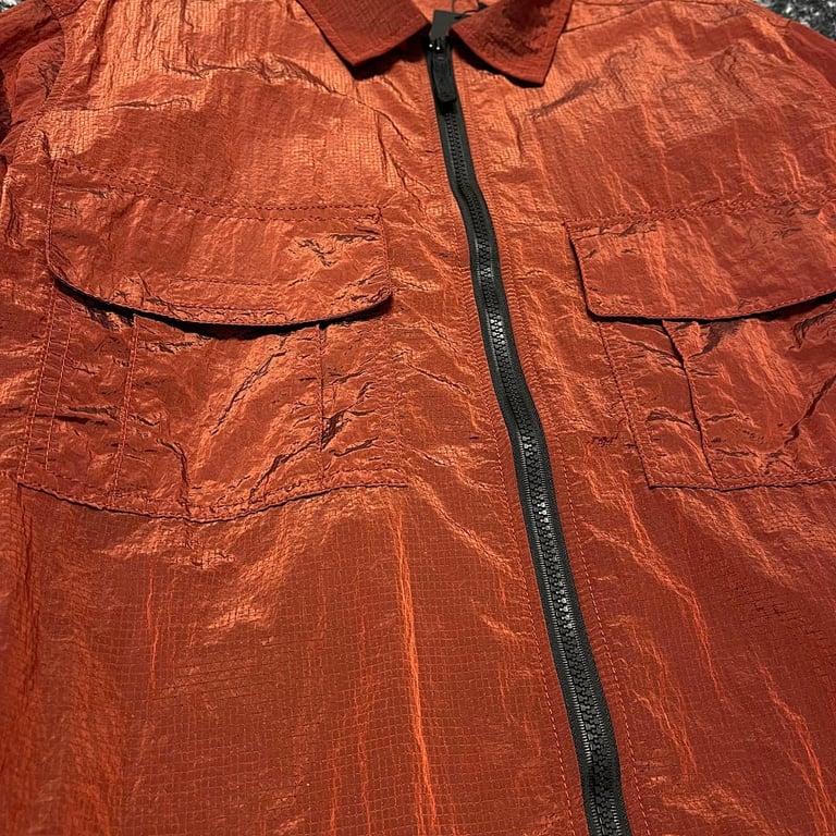 Stone Island 19SS Nylon Metal Overshirt Rust Red - 25