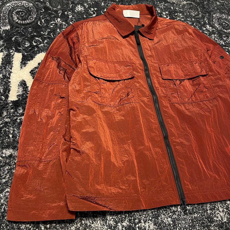 Stone Island 19SS Nylon Metal Overshirt Rust Red - 27