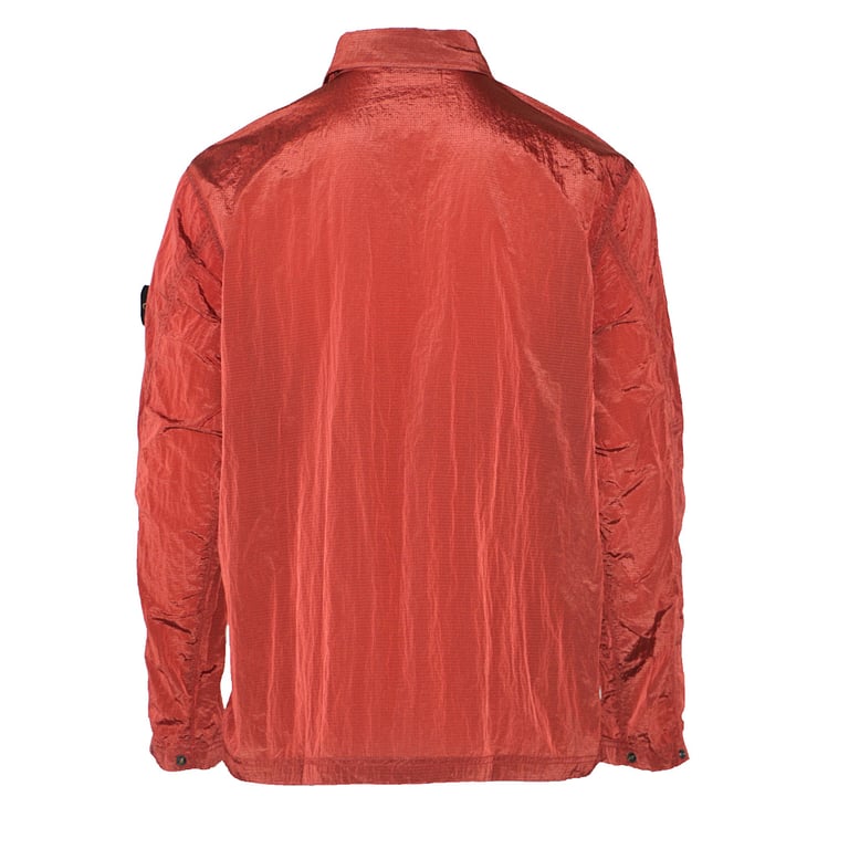Stone Island 19SS Nylon Metal Overshirt Rust Red - 5