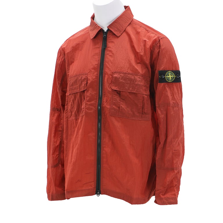 Stone Island 19SS Nylon Metal Overshirt Rust Red - 8