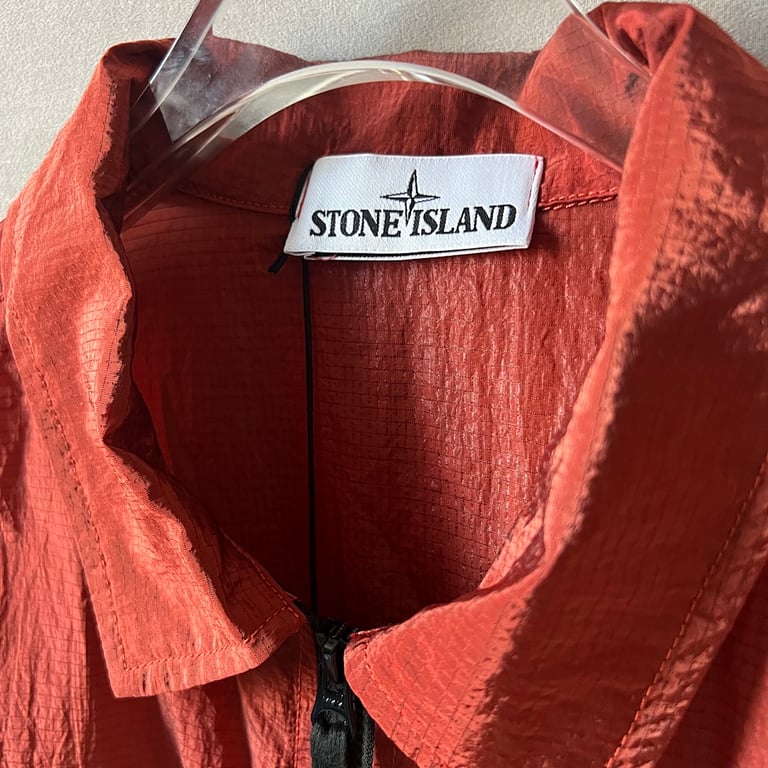 Stone Island 19SS Nylon Metal Overshirt Rust Red - 9