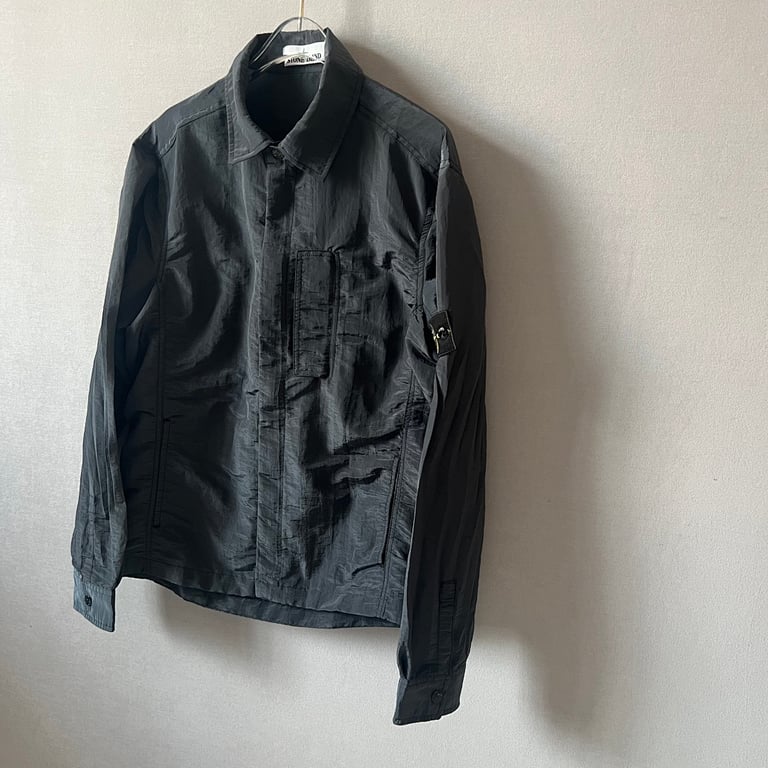 Stone Island 18SS Nylon Metal Overshirt Charcoal Blue - 13