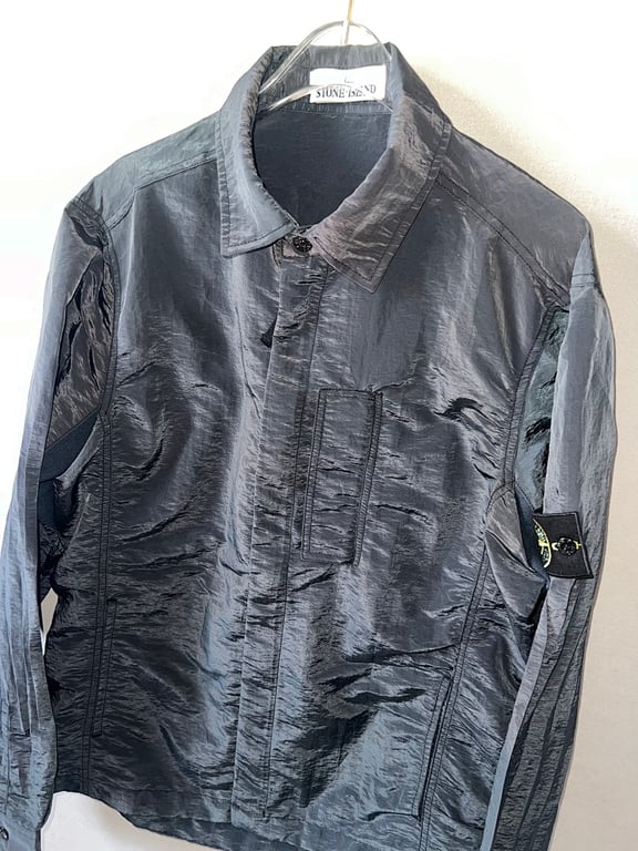 Stone Island 18SS Nylon Metal Overshirt Charcoal Blue - 15