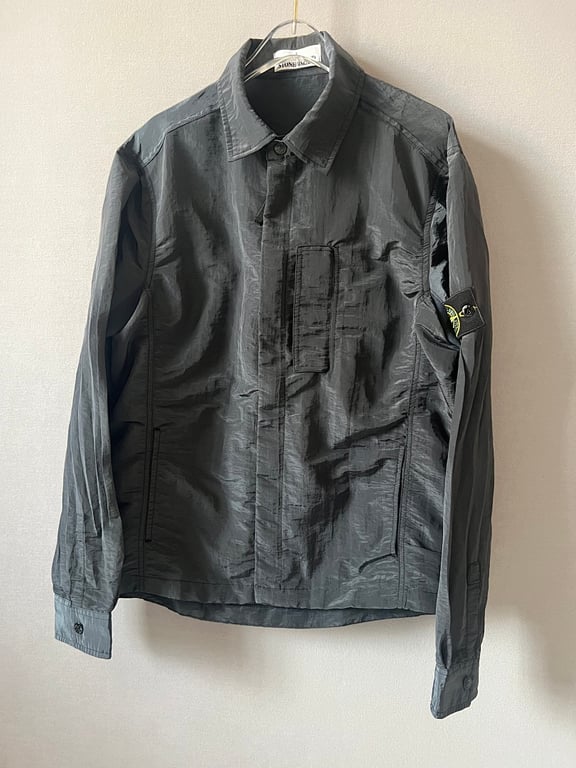 Stone Island 18SS Nylon Metal Overshirt Charcoal Blue - 18