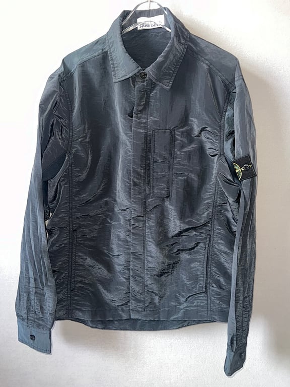 Stone Island 18SS Nylon Metal Overshirt Charcoal Blue - 19