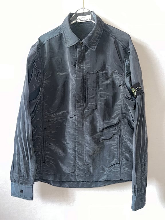 Stone Island 18SS Nylon Metal Overshirt Charcoal Blue - 20