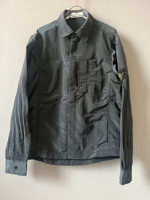 Stone Island 18SS Nylon Metal Overshirt Charcoal Blue - 21