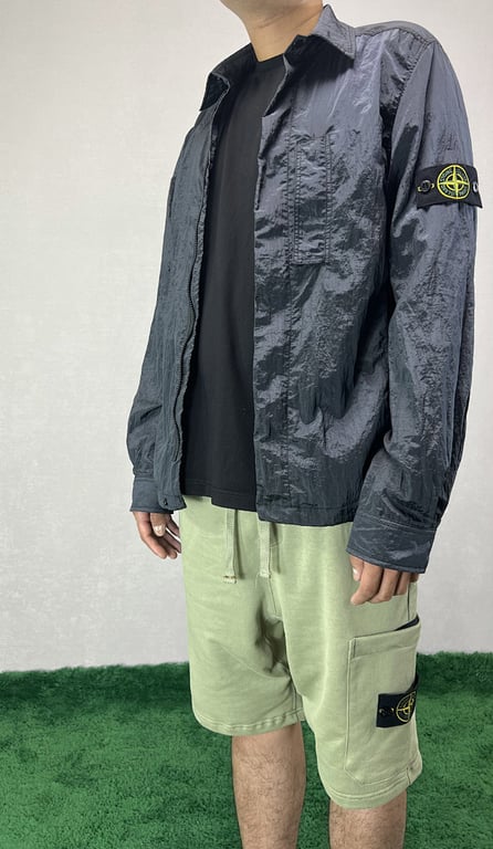 Stone Island 18SS Nylon Metal Overshirt Charcoal Blue - 25