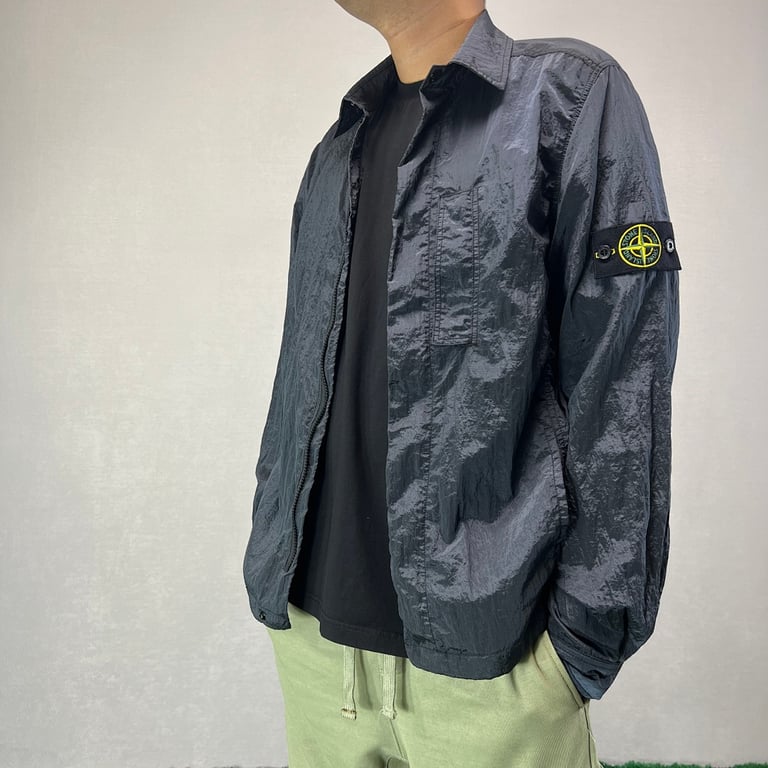 Stone Island 18SS Nylon Metal Overshirt Charcoal Blue - 26
