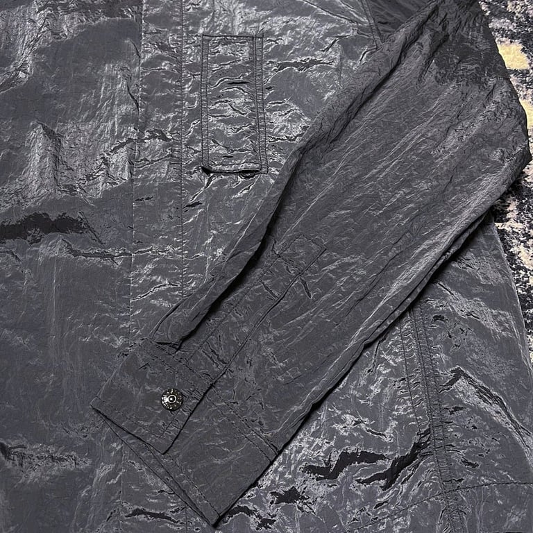 Stone Island 18SS Nylon Metal Overshirt Charcoal Blue - 33