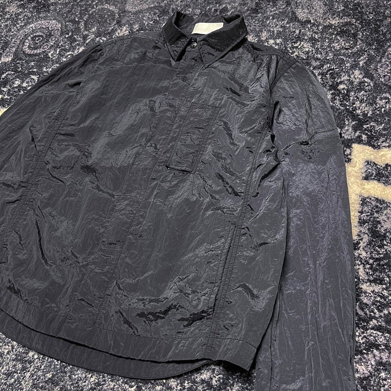 Stone Island 18SS Nylon Metal Overshirt Charcoal Blue - 38