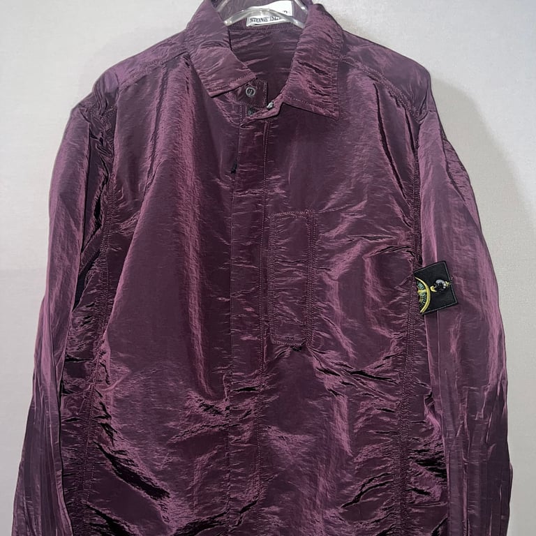 Stone Island 18SS Nylon Metal Overshirt Purple - 11
