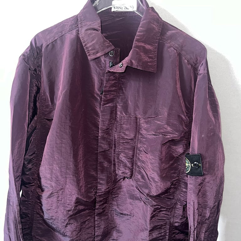 Stone Island 18SS Nylon Metal Overshirt Purple - 10