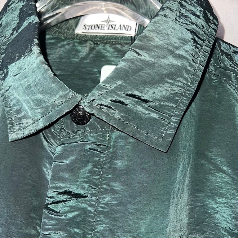 Stone Island 18SS Nylon Metal Overshirt Emerald Green - 13