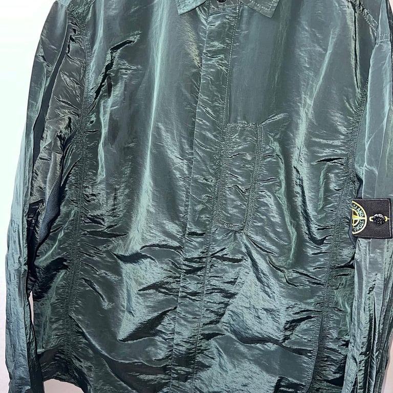 Stone Island 18SS Nylon Metal Overshirt Emerald Green - 15
