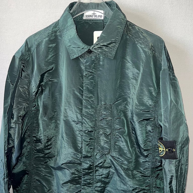 Stone Island 18SS Nylon Metal Overshirt Emerald Green - 17