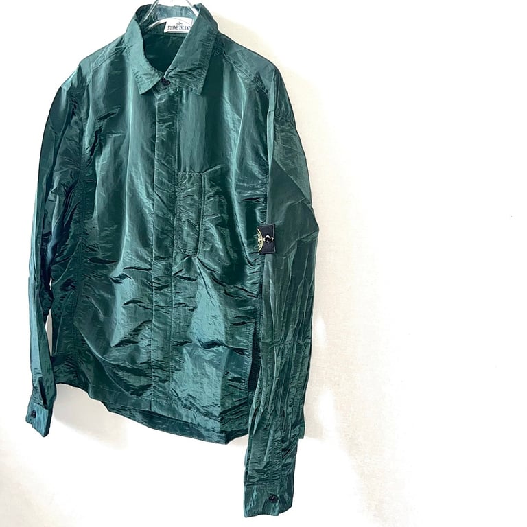 Stone Island 18SS Nylon Metal Overshirt Emerald Green - 9