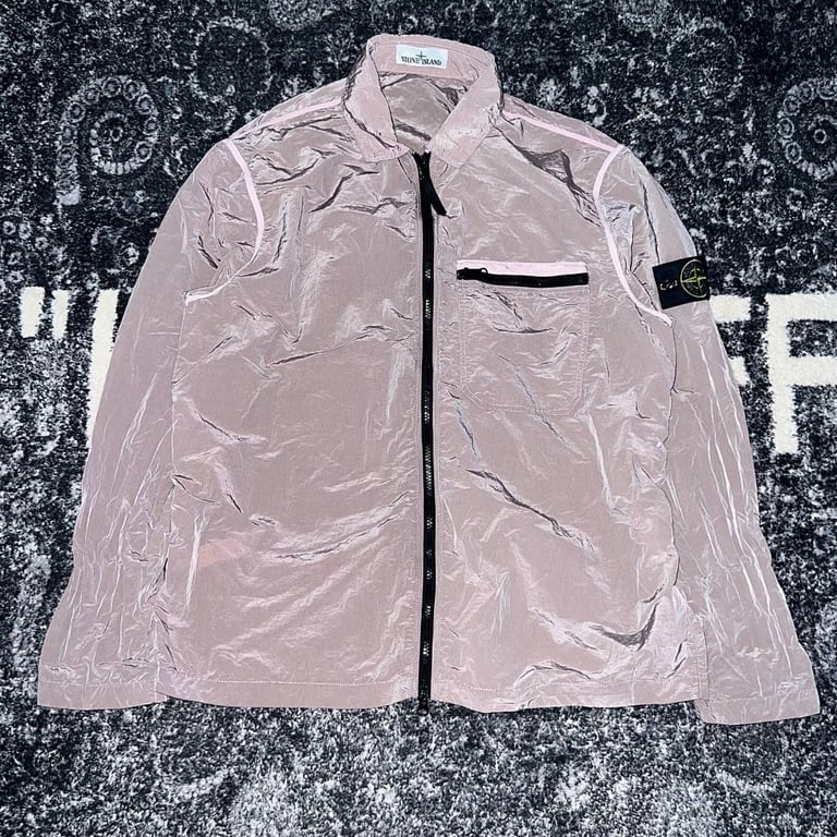 Stone Island 24SS Metallic Nylon Jacket Pink - 11