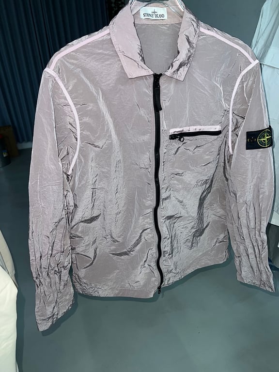 Stone Island 24SS Metallic Nylon Jacket Pink - 3