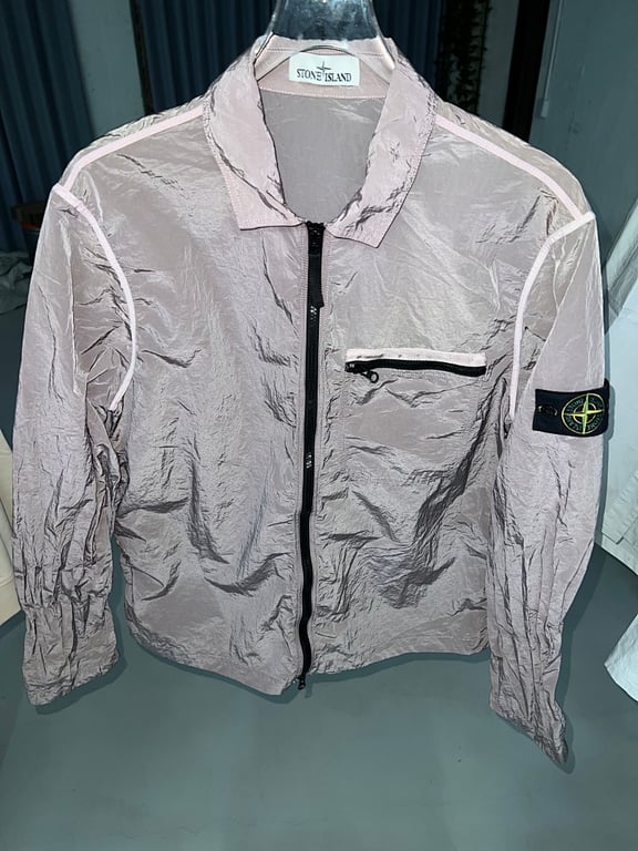 Stone Island 24SS Metallic Nylon Jacket Pink - 4